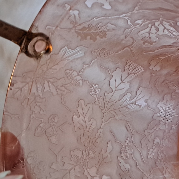 - Vintage Fostoria pink depression glass etched design ice bucket - Picture 7 of 7